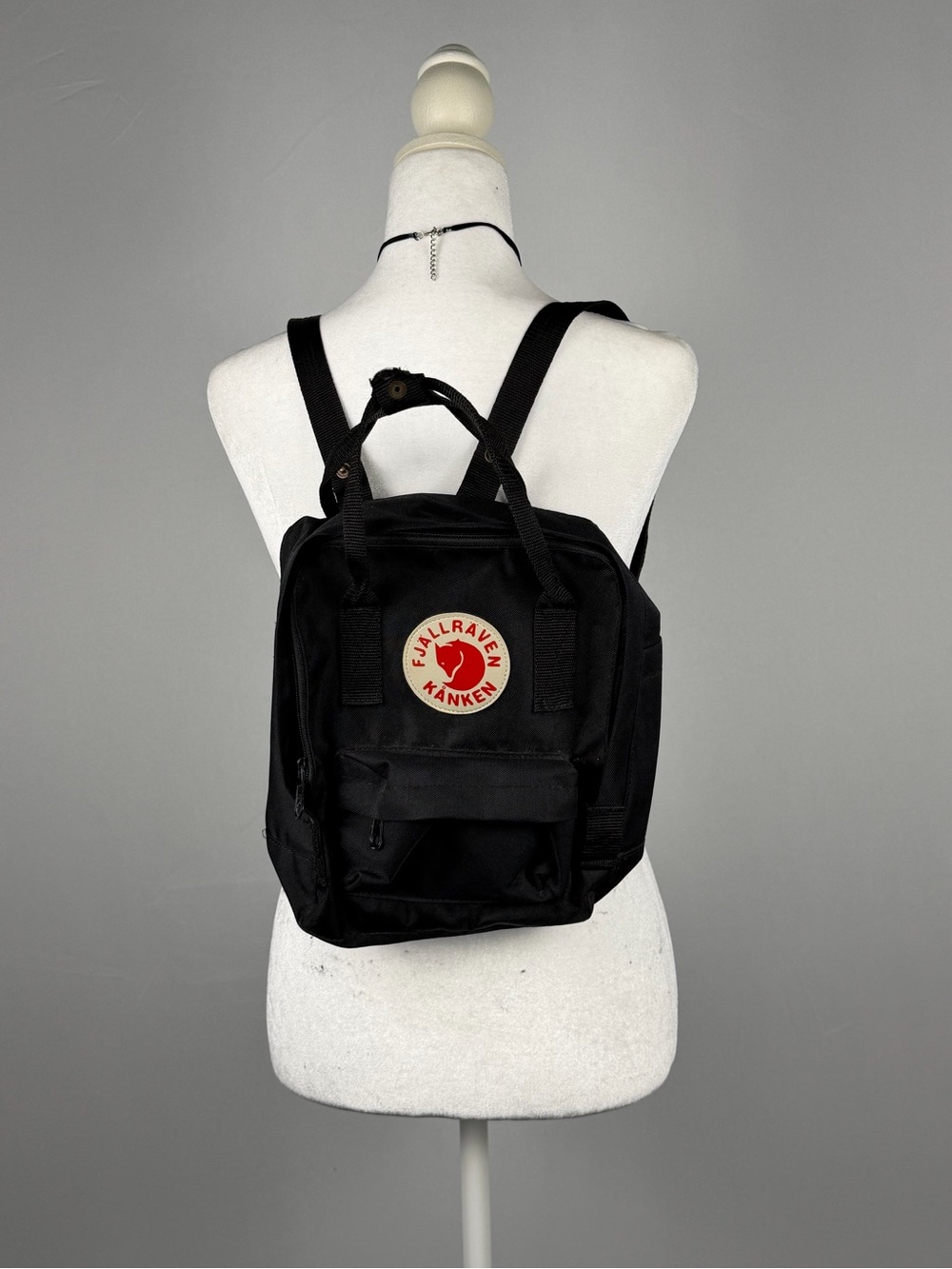 fjallraven women's black bagpack